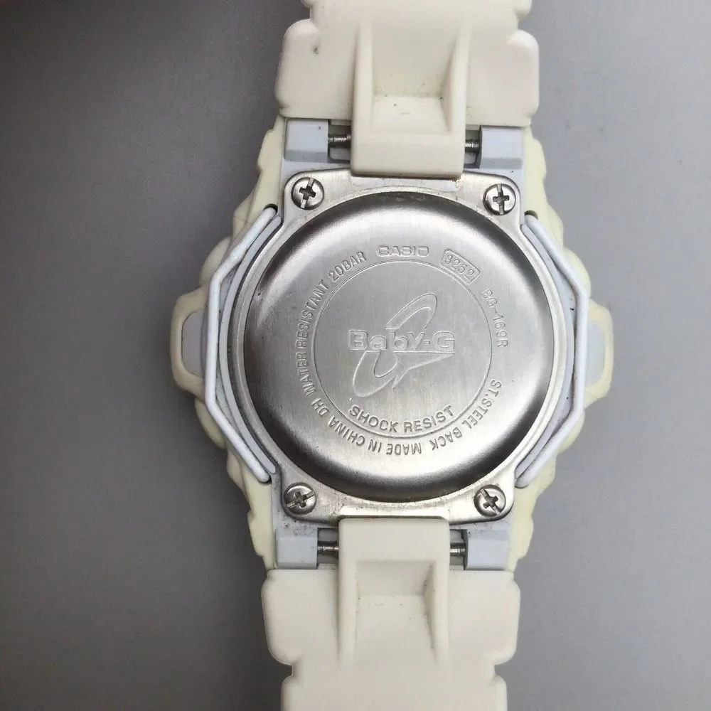 Casio Baby-G Digital Watch Unisex White Alarm 3252 BG-169R 200M New Battery - Picture 13 of 15